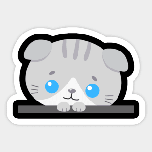 Cat With Blue Eyes Sticker